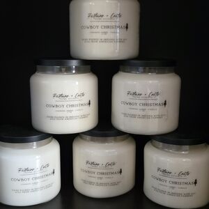 NWT Pasture + Crate Cowboy Christmas Scented Candle - Oakmoss, Amber, & Vanilla